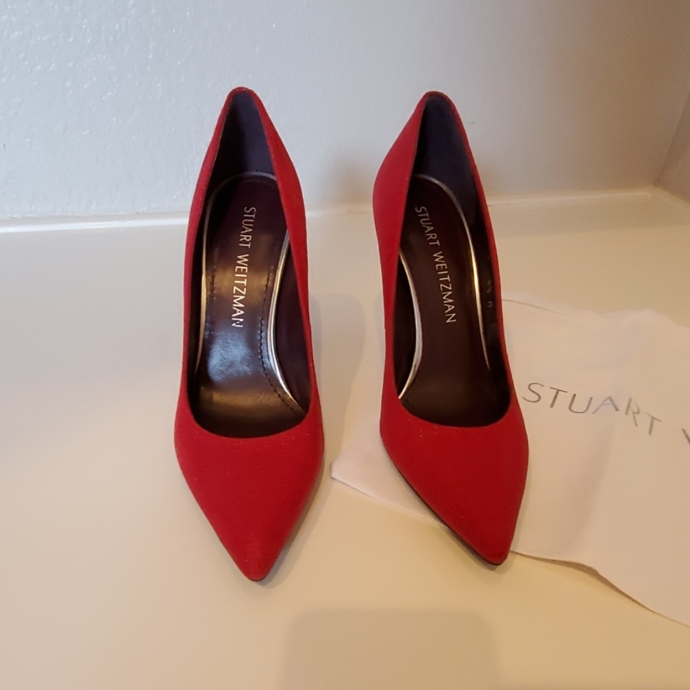 Stuart Weitzman  nouveau ruby lizette stilettos
